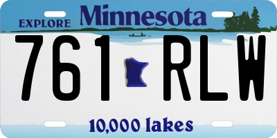 MN license plate 761RLW