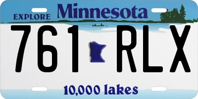 MN license plate 761RLX