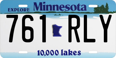 MN license plate 761RLY