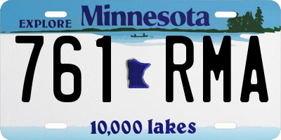 MN license plate 761RMA