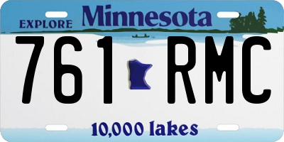 MN license plate 761RMC
