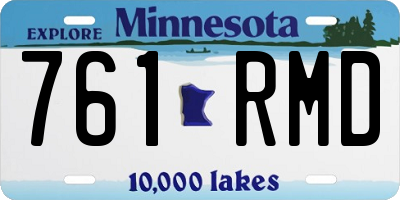 MN license plate 761RMD