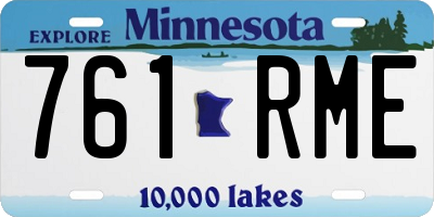 MN license plate 761RME