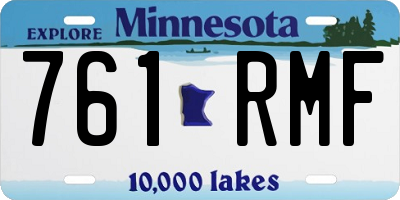 MN license plate 761RMF