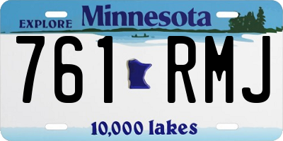 MN license plate 761RMJ