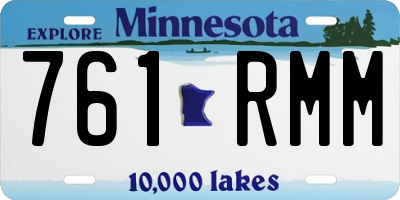 MN license plate 761RMM