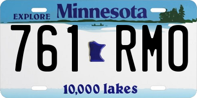 MN license plate 761RMO