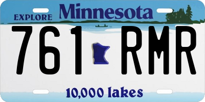 MN license plate 761RMR