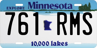 MN license plate 761RMS