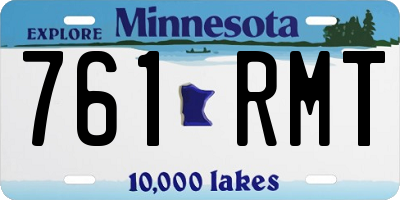 MN license plate 761RMT