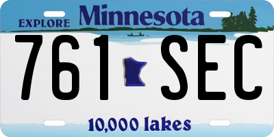 MN license plate 761SEC