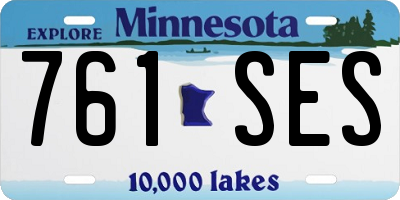 MN license plate 761SES