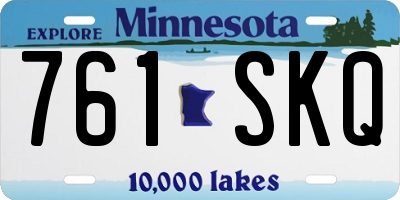 MN license plate 761SKQ