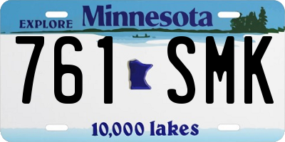 MN license plate 761SMK