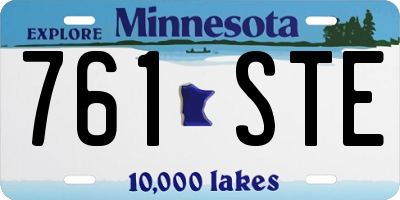 MN license plate 761STE