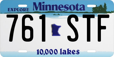 MN license plate 761STF