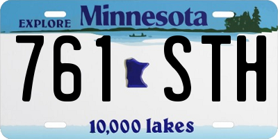 MN license plate 761STH
