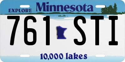 MN license plate 761STI