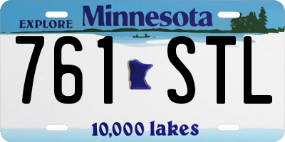 MN license plate 761STL