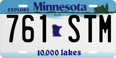 MN license plate 761STM