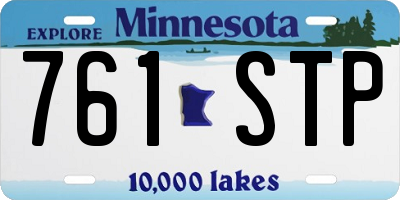 MN license plate 761STP