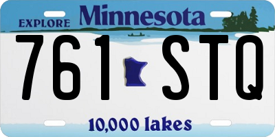 MN license plate 761STQ