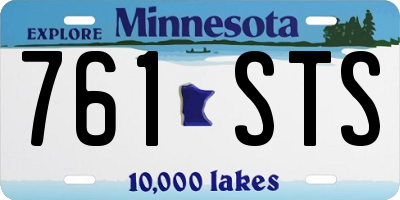 MN license plate 761STS