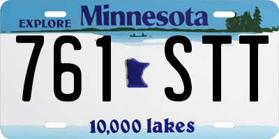 MN license plate 761STT