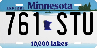 MN license plate 761STU