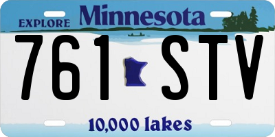 MN license plate 761STV