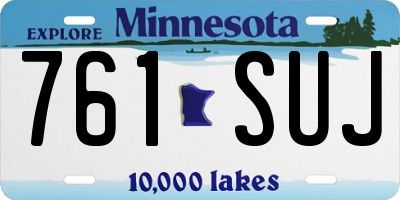 MN license plate 761SUJ