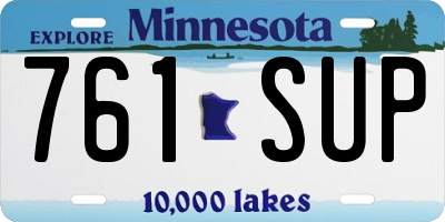 MN license plate 761SUP