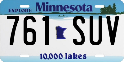 MN license plate 761SUV