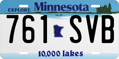 MN license plate 761SVB
