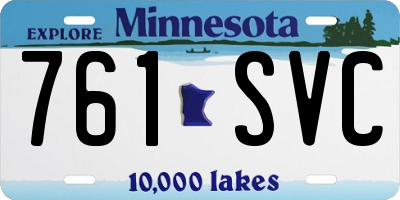 MN license plate 761SVC