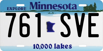 MN license plate 761SVE