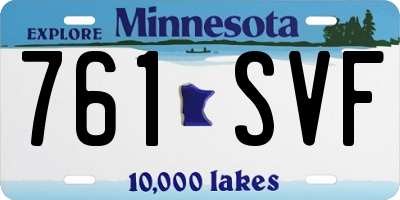 MN license plate 761SVF
