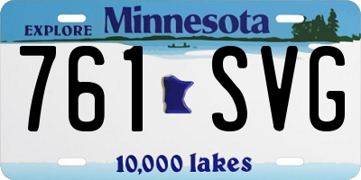 MN license plate 761SVG