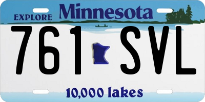 MN license plate 761SVL