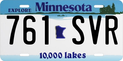 MN license plate 761SVR