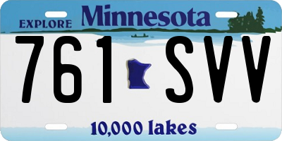 MN license plate 761SVV