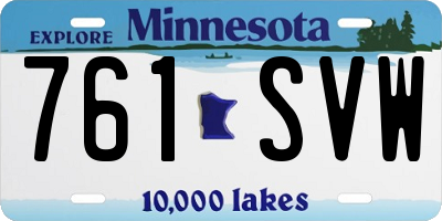 MN license plate 761SVW