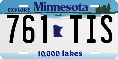 MN license plate 761TIS