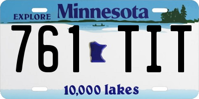 MN license plate 761TIT