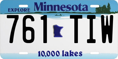 MN license plate 761TIW