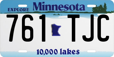 MN license plate 761TJC