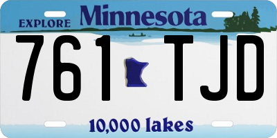 MN license plate 761TJD