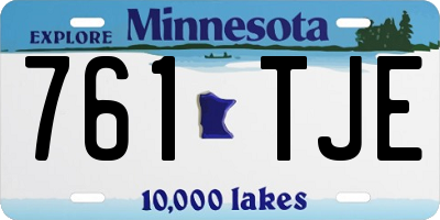 MN license plate 761TJE