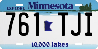 MN license plate 761TJI