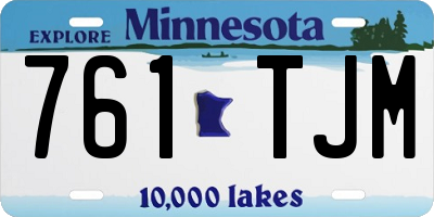 MN license plate 761TJM